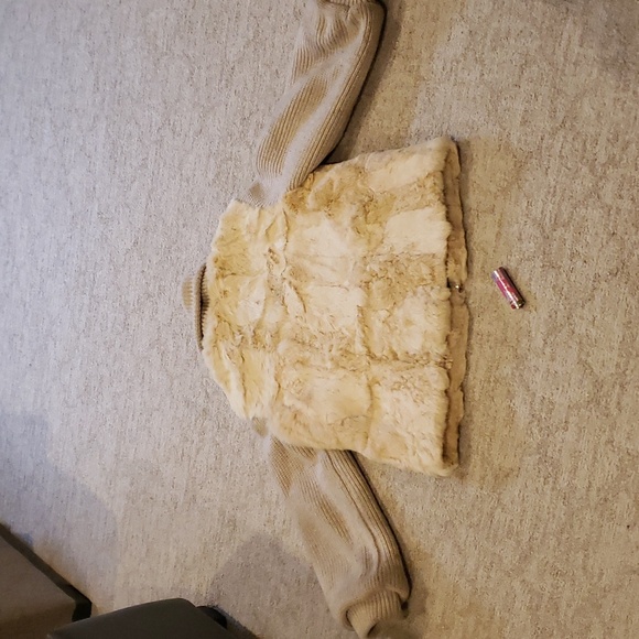 Vintage rabbit fur and wool jacket - Picture 5 of 7